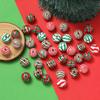 5/10Pcs Wooden Round Printed Beads Christmas Spacer Bead for DIY Bracelet Necklace Earrings  Jewelry Making Accessories 16mm