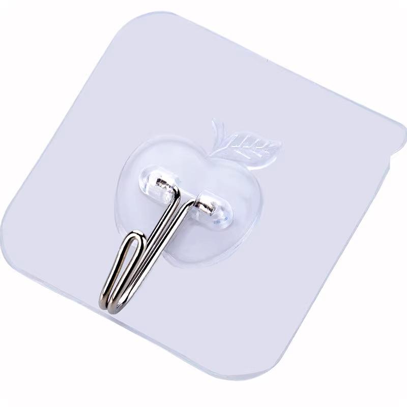 No-Drill Adhesive Hooks: Kitchen, Bathroom, & Door Traceless Coat Hooks