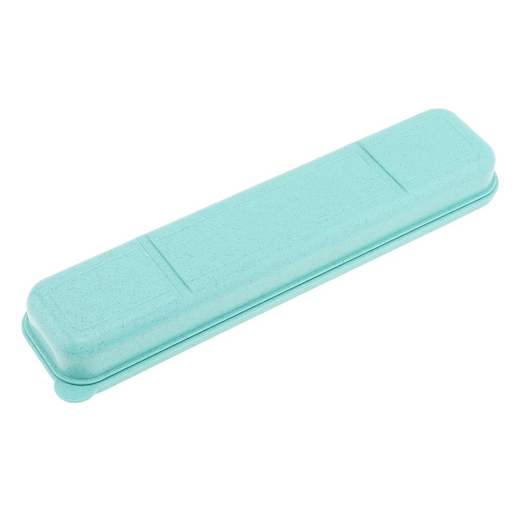 Split Type Wheat Straw Portable Tableware Storage Box Dinnerware Boxes for Camping, School , Picnics