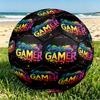 Game on Print Size 5 Soccer Ball, PU Wear Resistant Football for Match Training and Daily Practice, Birthday Gift for Soccer Fans