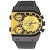 European And American Oulm Oulei Personalized Men'S Belt Casual Business Watch Three Places Time Large Dial Watch