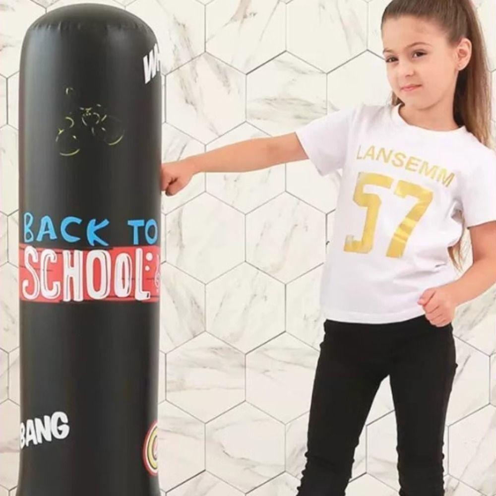 Inflatable Kids Boxing Sandbag Pvc Thickened Children Punching Bag Bounce-Back Leak-Proof Fitness Sand Bag Adultskids
