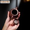 210ml Handmade Yixing Purple Clay Teapot Handmade Carved Handuo Pot Raw Ore Purple Zhu Mud Kettle With Infuser Zisha Tea Set Tea