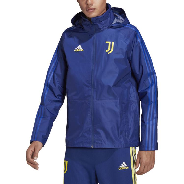

Adidas Juventus Logo Fashion Waterproof Zip-Up Long Sleeve Jacket Men Jackets Blue GS8653 L