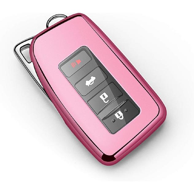 Tukellen for Lexus Key Fob Cover Premium Soft TPU Full Protection Key Shell Key Case Compatible with Lexus ES is GS NX LS RX RC 300h 350 200t 250 300
