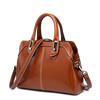 Genuine Leather Women Handbag Top Handle Shoulder Cross Body Bag Fashi Oil Wax Cowhide Purses and Handbags Messenger Tote Bags