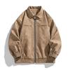 Unisex American Style Lapel Leather Jacket for Autumn/Winter