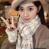 Plaid Scarf Winter Shawl Atmosphere Warm Scarf Imitation Cashmere Retro New Versatile