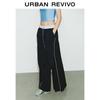 UR Women's Color-Block Elastic Waist Drawstring Pleated Wide-Leg Pants