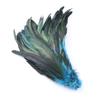 100pcs Blue Carnival Rooster Tail Feathers 25-30cm 30-35cm for Crafts Headdress Party Clothing HeadWear Decor Pheasant Plumas