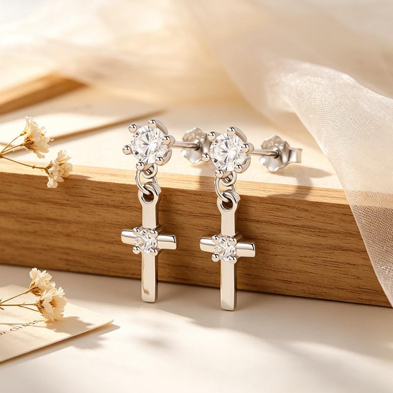 Xiaomi 925 Sterling Silver Vintage Earrings For Women Trendy Simple Geometric CZ Earring Jewelry Prevent Allergy Party Accessories