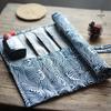 Chinese Style Embroidery Pencil Case: Large Capacity, Creative Linen Roll-Up for Small Brushes