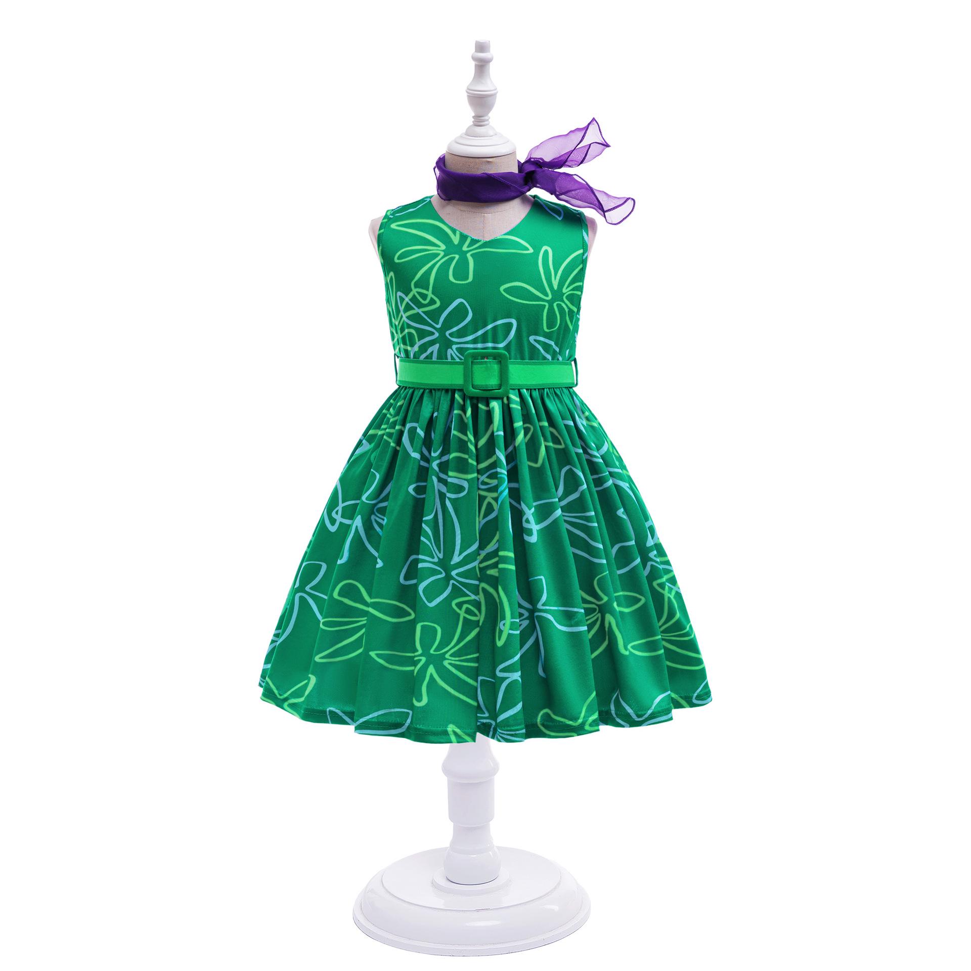 

Brainstorming Team Role-Playing Costume - Yan Yan Cosplay for Happy Emotions and Halloween Stage 140cm темно-зеленого
