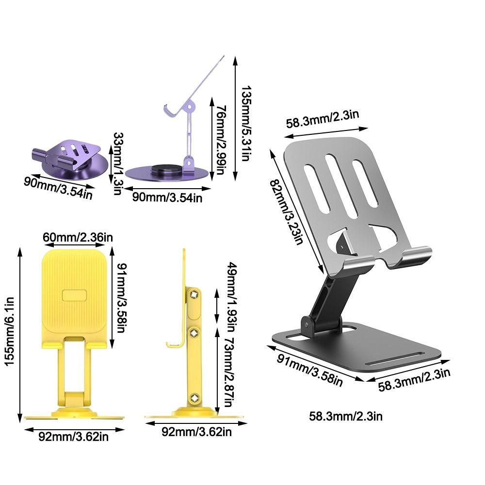 Folding Mobile Phone Holder Non-Slip Lazy Desktop Stand Portable Desktop Phone Bracket  Universal