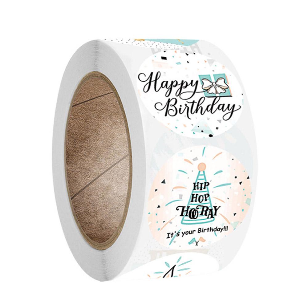 100-500Pcs High-Quality "Happy High-Quality Birthday" High-Quality Sticker High-Quality Envelope High-Quality Sealing High-Quality Label