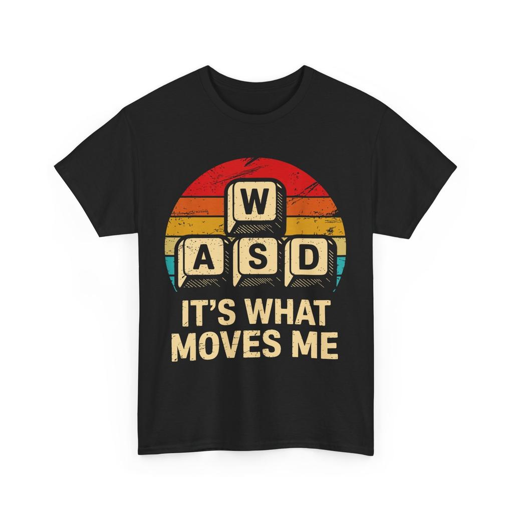 WASD It’s What Moves Me Funny Retro Pc Gamer Computer Nerd T-Shirt