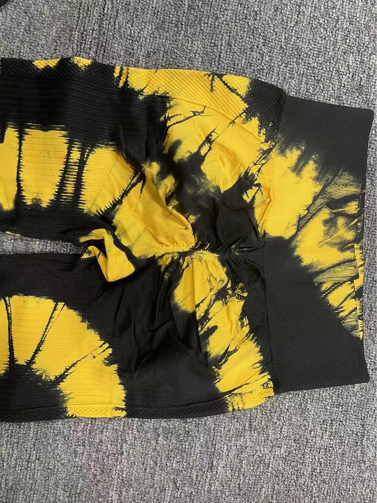 Tie-Dyed High Waist Yoga Pants - Breathable, Hip-Enhancing Fitness Leggings for Women
