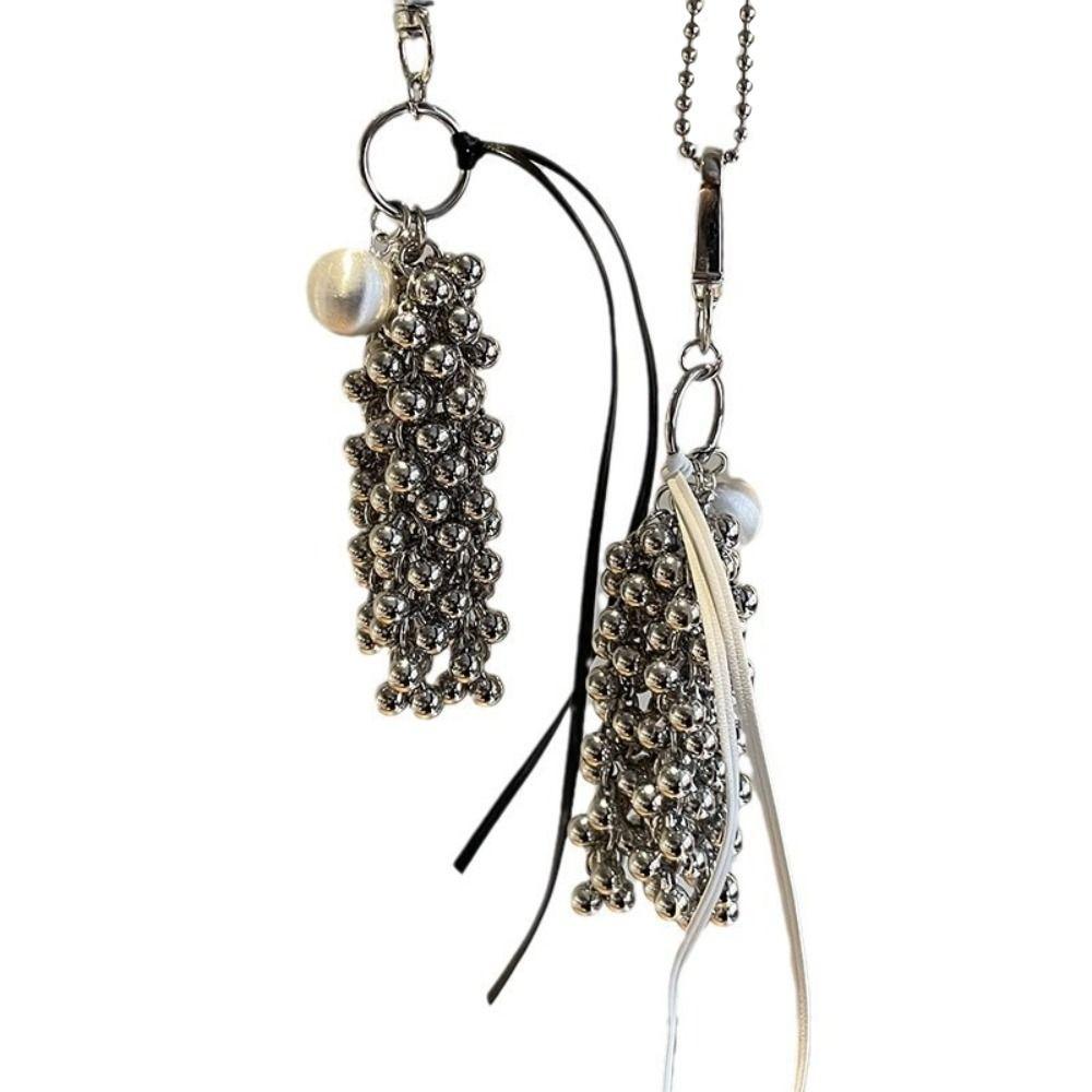Chic Beaded Grape Necklace Simple Beads Pedant Necklace Fashion Sweater Chain  Clothes Decor