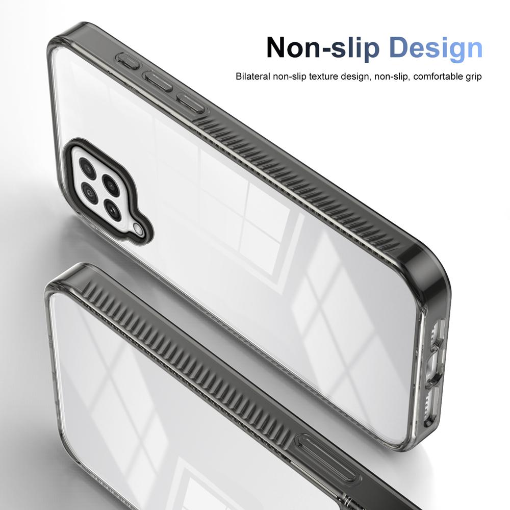 KEYSION Transparent Phone Case for Samsung A22 4G A22 S 5G A12 TPU+PC Anti-slip Clear Shockproof Phone Cover for Galaxy M12 M32