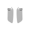 Silver Stainless Steel Car Inner Door Bowl Panel Decorative Stickers (1 Pair)