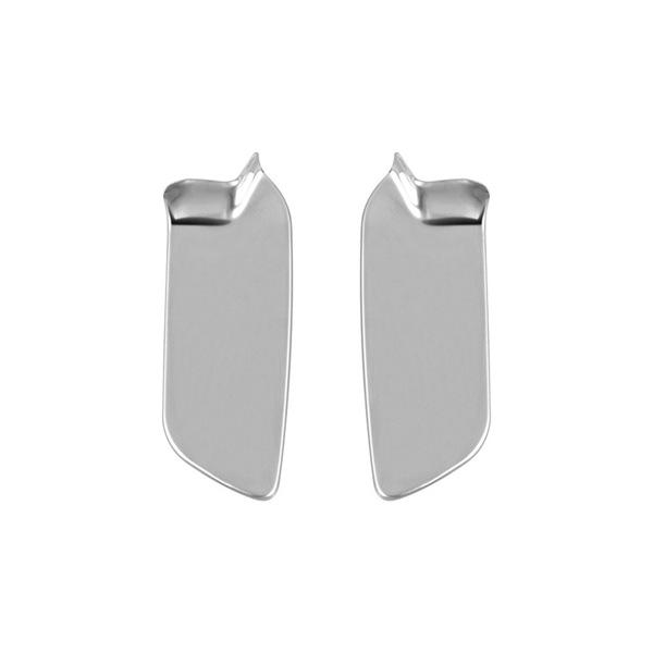 Silver Stainless Steel Car Inner Door Bowl Panel Decorative Stickers (1 Pair)