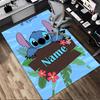 Personalized Name Stitch Paradise Living Room Non-Slip Area Rug Soft Carpet for Bedroom Kids Playroom Sofa Office Home Decor Doormat