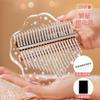 Hluru Kalimba 17 21 Key Fob Thumb Piano Crystal Acrylic Kalimba 17 21 Key Fob Finger Piano Fit For Beginners And Child Keyboard Instrument