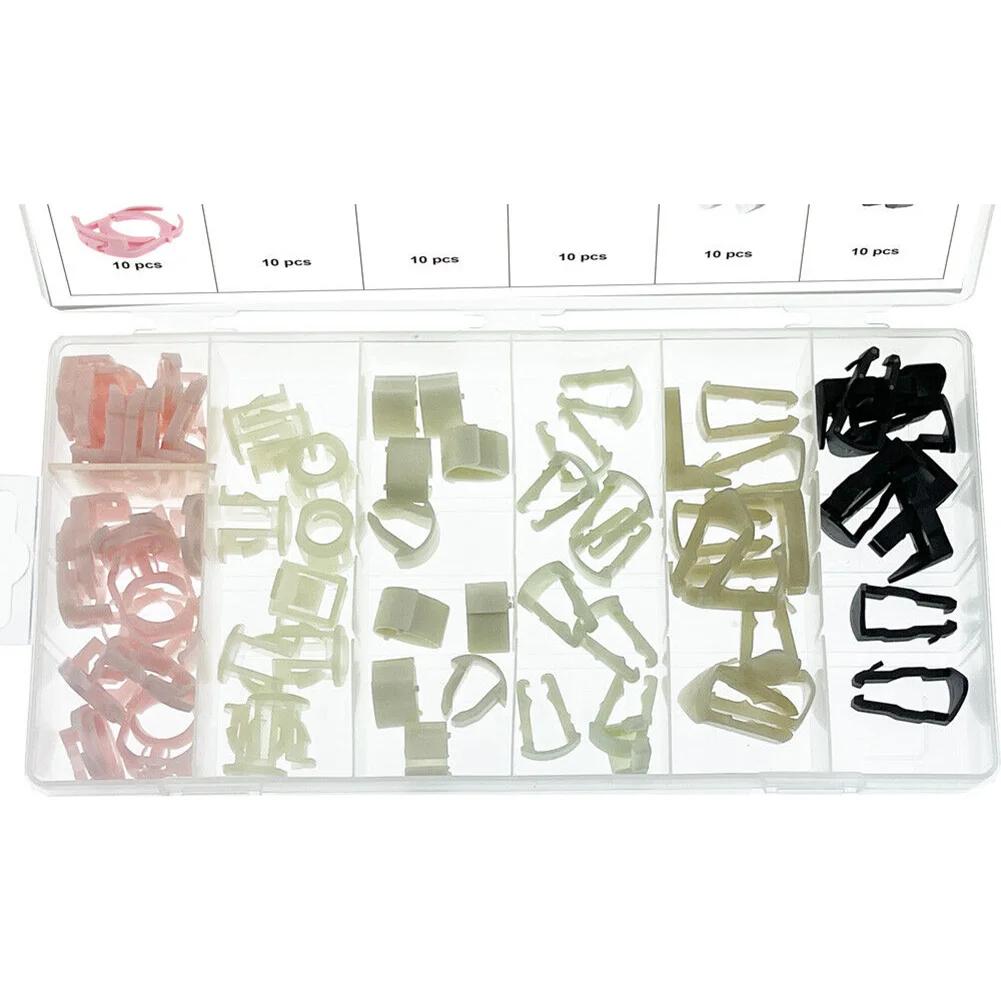 70 szt. Samochodowe klipsy do przewodów paliwowych Nylonowe zestawy do naprawy przewodów paliwowych 61280 Zestaw klipsów mocujących przewody paliwowe do akcesoriów samochodowych Ford