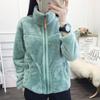Autumn Winter Fashion Both Sides Wear Women Coat And Jackets Long Sleeve Warm Slim Fleece Clothes