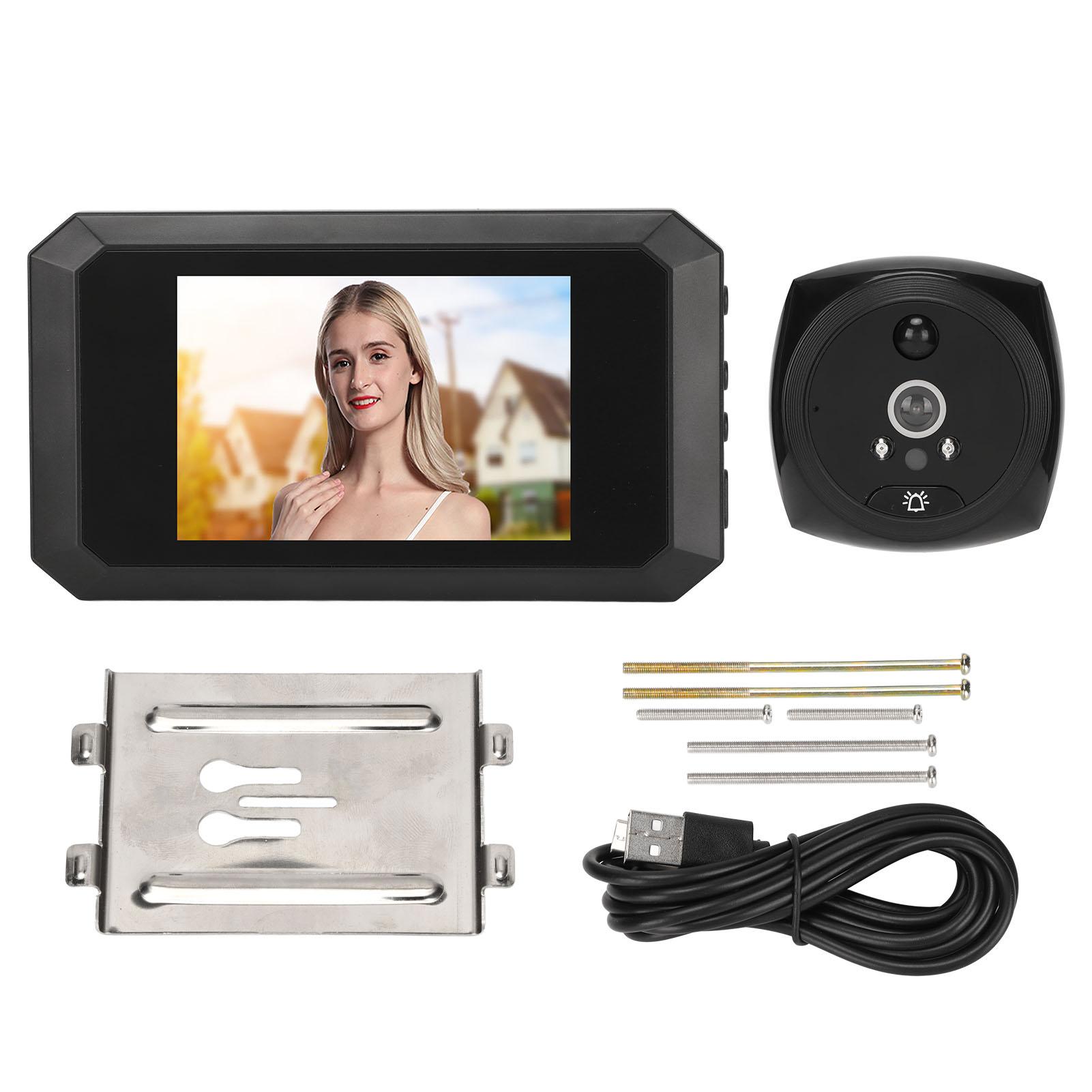 

Умный визуальный дверной звонок 4.1inch 1080P высокой четкости ЖК-экран PIR Датчики движения Дверной звонок для дома