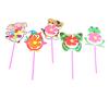 Lovely Cartoon Handmade Windmill Wind Spinner Kids Toys Yard Garden Decor