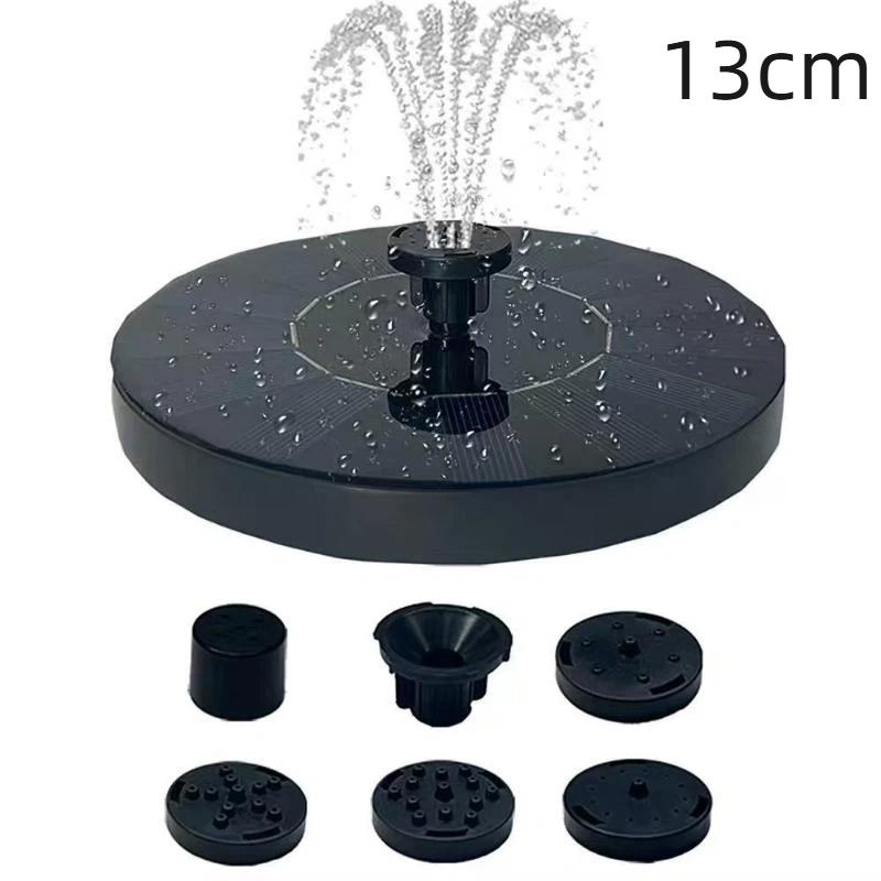 Mini Solar Water Fountain Portable Solar Powered for Outdoor Camping Garden Pond Pool Bird Bath Water Decor 13cm
