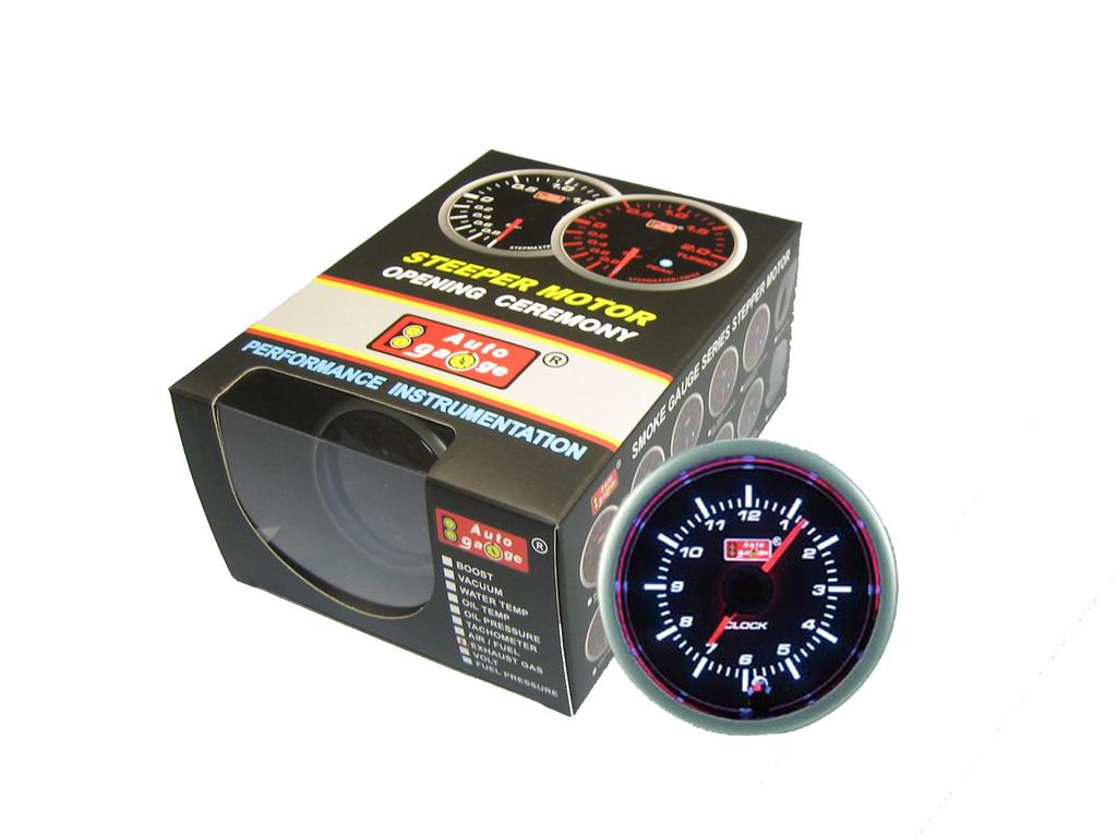 AUTOGAUGE AGCKSMSWL270-60 60mm Watch Black Face White/Amber LED, 60 Pi