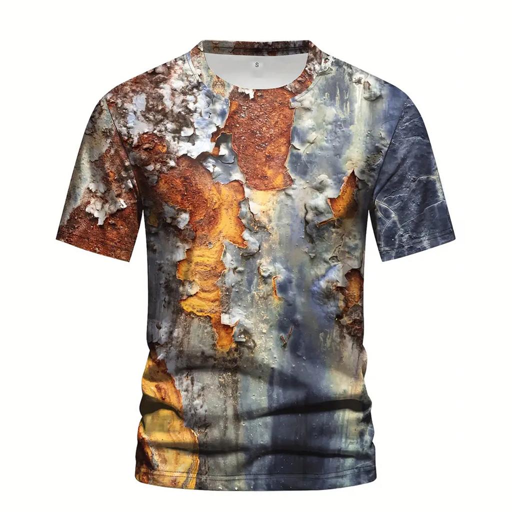 Summer Rust Graphic Men's T-Shirts 3D Print Women Short Sleeve T Shirt Plus Size Tees Harajuku Y2k Tops Men Clothing