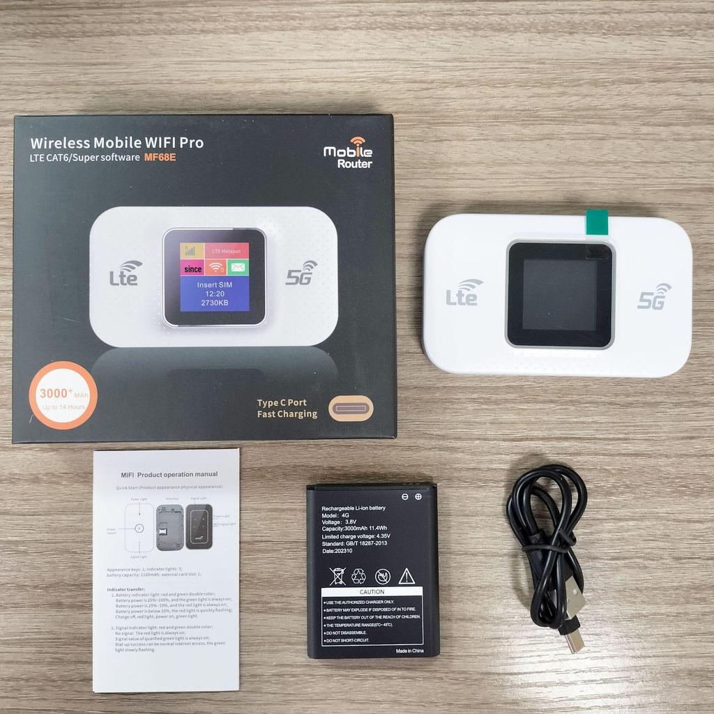 4G LTE Pocket WiFi Router with Color Screen, Europe-Compatible, 5G WiFi