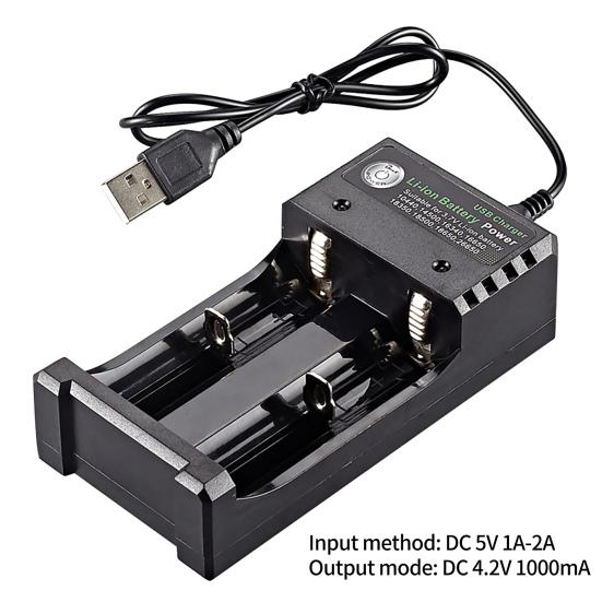 Pil Şarj Cihazı Çok Fonksiyonlu Bağımsız Şarj Çift Yuvalı 4.2V USB Akıllı Pil Şarj Cihazı 18650 18500 14500 26650 için Test Kapasitesi