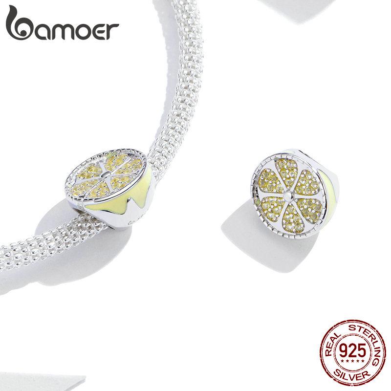 Breloc cu margele cu pandantiv din argint 925 BAMOER pentru brățară originală