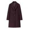 Womens Wool Blend Long Coat With Soft Padded Shoulders Minimalist Street Style Winter 2025
