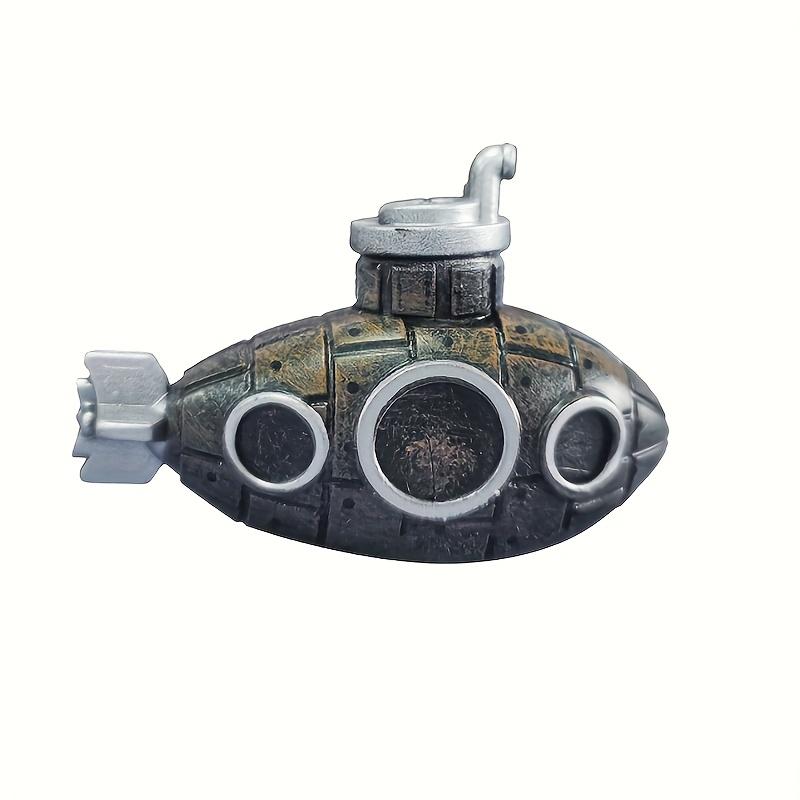 

1 шт. Миниатюрная подводная лодка, украшение для аквариума, украшения в виде подводной лодки для аквариума, смола, маленькое украшение для аквариума, искусственная подводная лодка для аквариума 1pc бронзовый