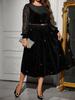 Plus Size Women's Elegant Sparkly Dress