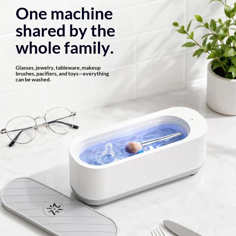 1 Set High Frequency Vibration Wash Cleaner Jewelry Glasses Cleaner Usb Rechargeable Or Battery Mode Ultrasonic Cleaning Machine
