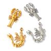 2 PCs 304 Stainless Steel Ocean Jewelry Charms Multicolor Lobster Pendants For DIY Necklace Bracelet Keychains Jewelry Making