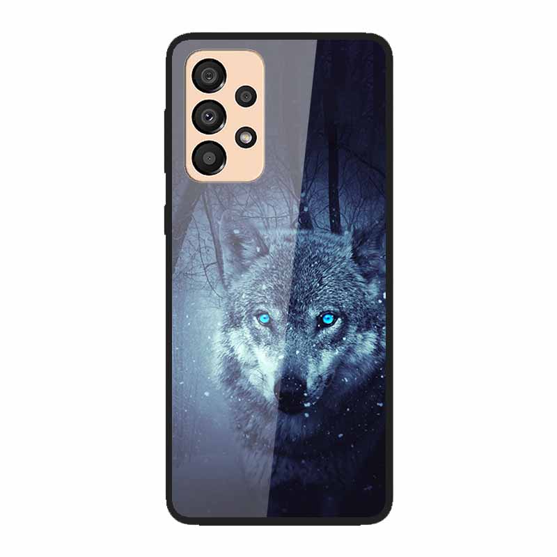 Case for Samsung A33 5G Cover Fashion Tempered Glass Phone Covers for Samsung Galaxy A33 A53 A73 5G Case Bumper A 33 Protective