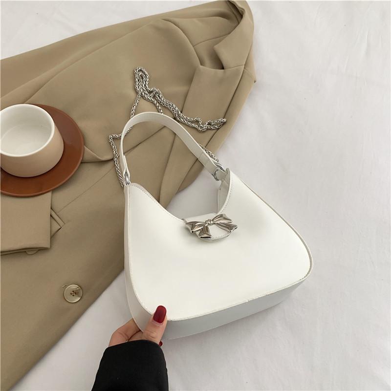 Chic Minimalist Women's Pu Handbag Elegant Spring Edition Ins Style Shoulder Bag