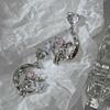 Love Zircon Star Stud Earrings Popular Summer Earrings Niche Design Moon Elf Earrings