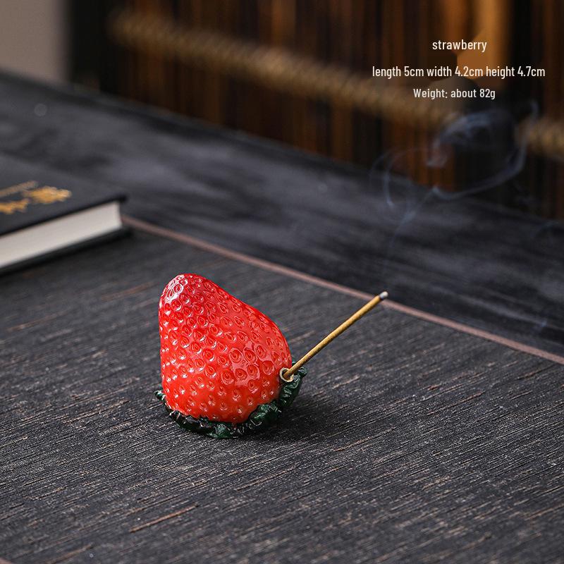 Lychee Resin Incense Holder, Sandalwood Burner, Ceramic Home Decoration