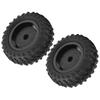 D12005 52mm RC Car Tyre Rubber Aluminium Alloy AntiSkid Tires for WPL D12 110 RC Truck(Black BL )