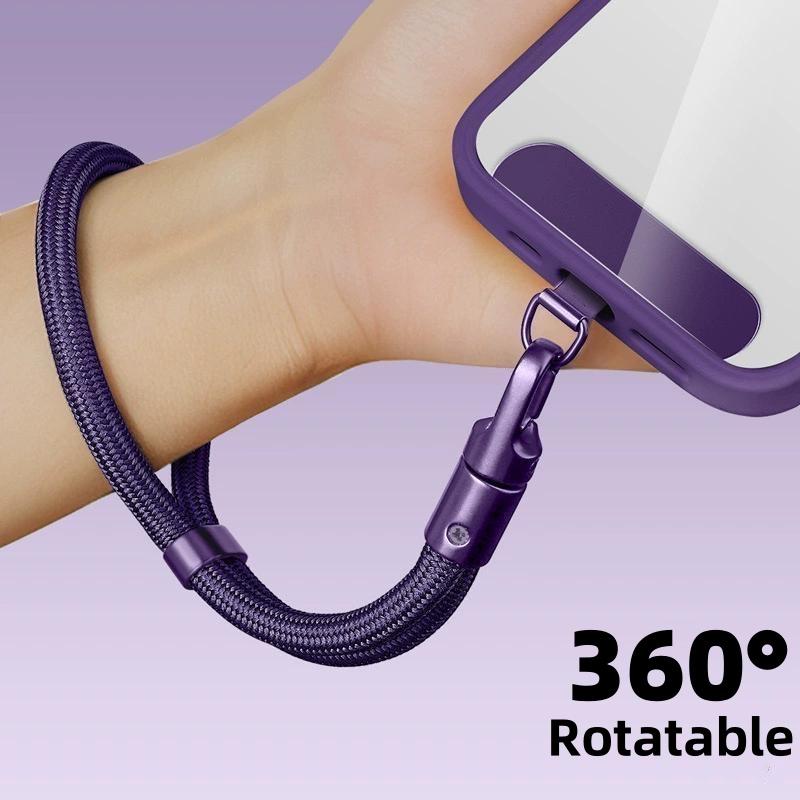 Laccetto Universale Regolabile per Cellulare, Cinturino Corto da Polso con Design Auto-bloccante Anti-caduta, Laccetto in Poliestere Resistente per Telefono