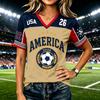 Women's Casual Letter Print Short Sleeve T-Shirt Top for Daily Wear