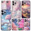 Koreanische Blumen Handyhülle Cover für iPhone 17 16 15 14 13 12 Pro Max 11 Pro Max 17 AIR Plus Stoßfeste Weiche TPU Hülle Fundas Taschen